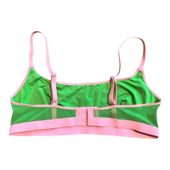 Parade Re:Play Scoop Bralette - Green & Pink Size Large | Ultra-Soft! - Picture 4 of 7